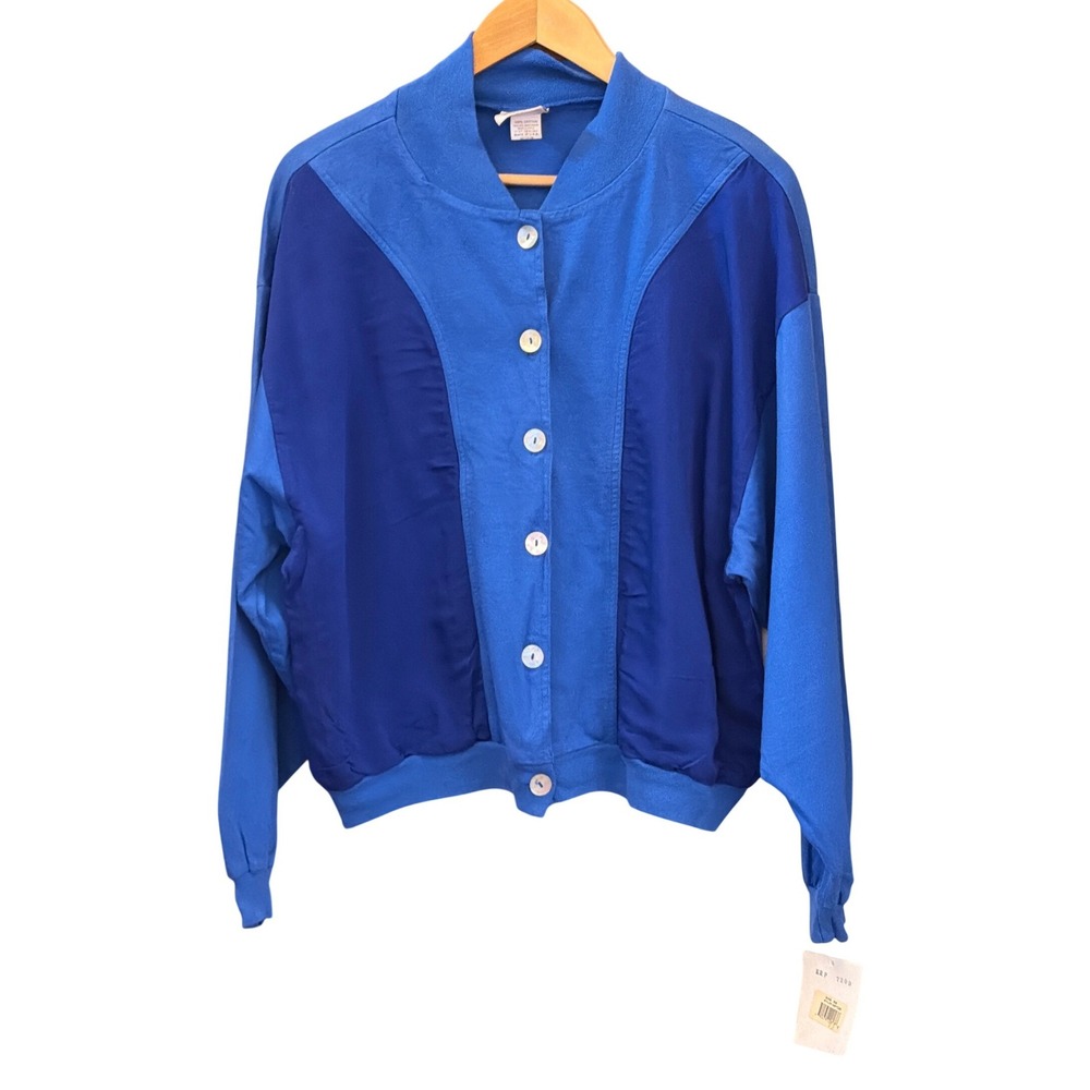 Vintage C.C. Collection Bomber Jacket Colorblock Retro 80s 90s Style Sporty